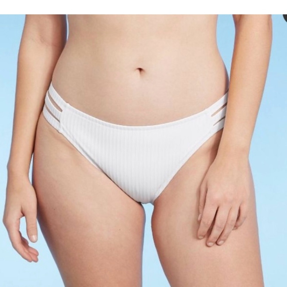 Shade & Shore White Strappy Bikini Bottom